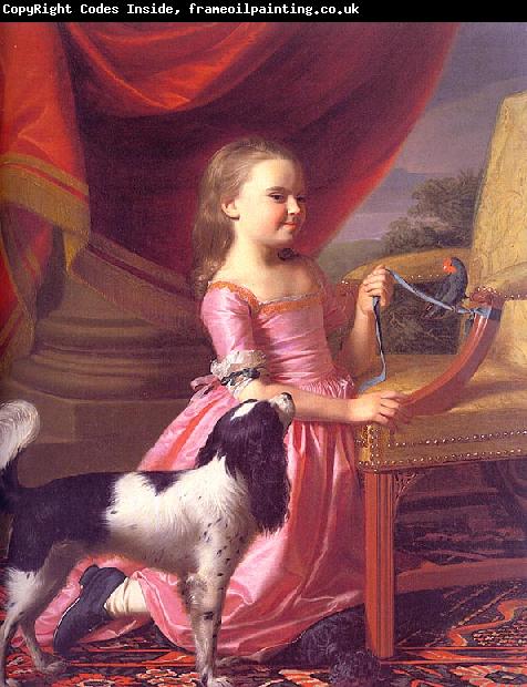 John Singleton Copley Young Lady with a Bird and a Dog